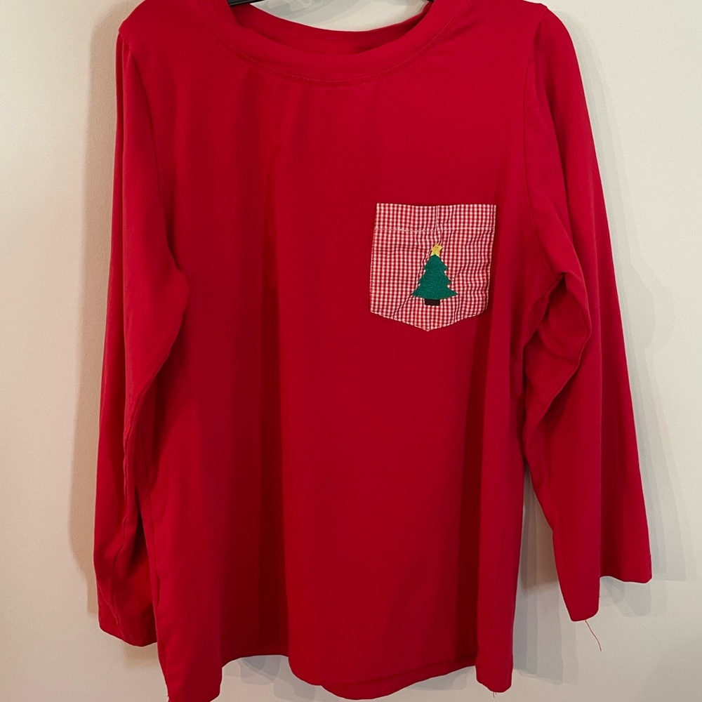 NWOT boys red Christmas tree shirt